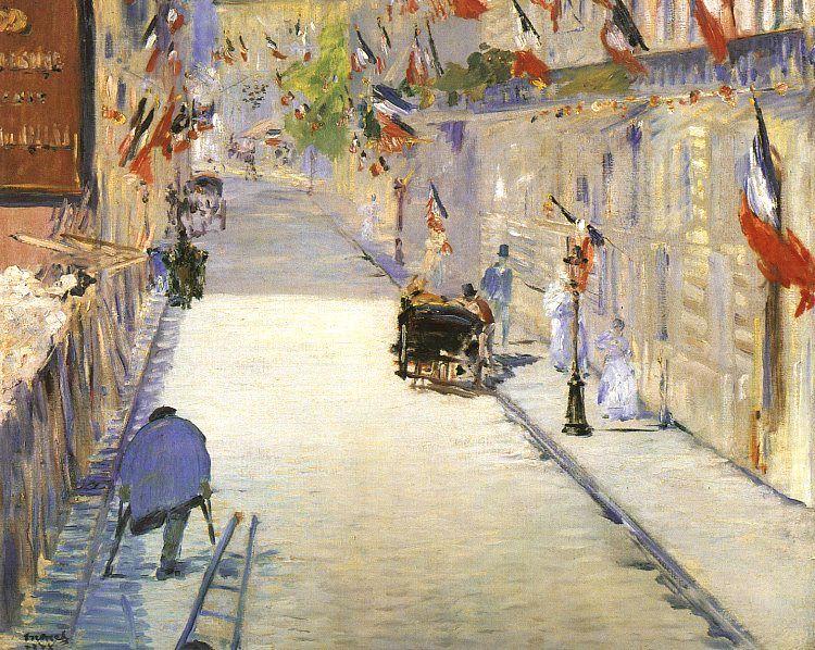 Edouard Manet Rue Mosnier with Flags china oil painting image